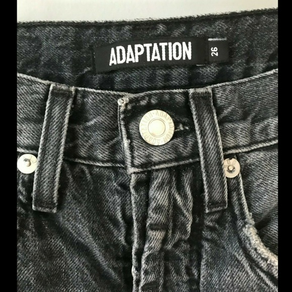 Adaptation size 26 Gray  Straightleg Denim Pants - Picture 6 of 7